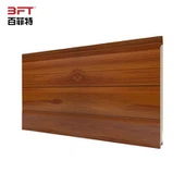 황토색 갈색 목재 모양의 금속 외관 패널